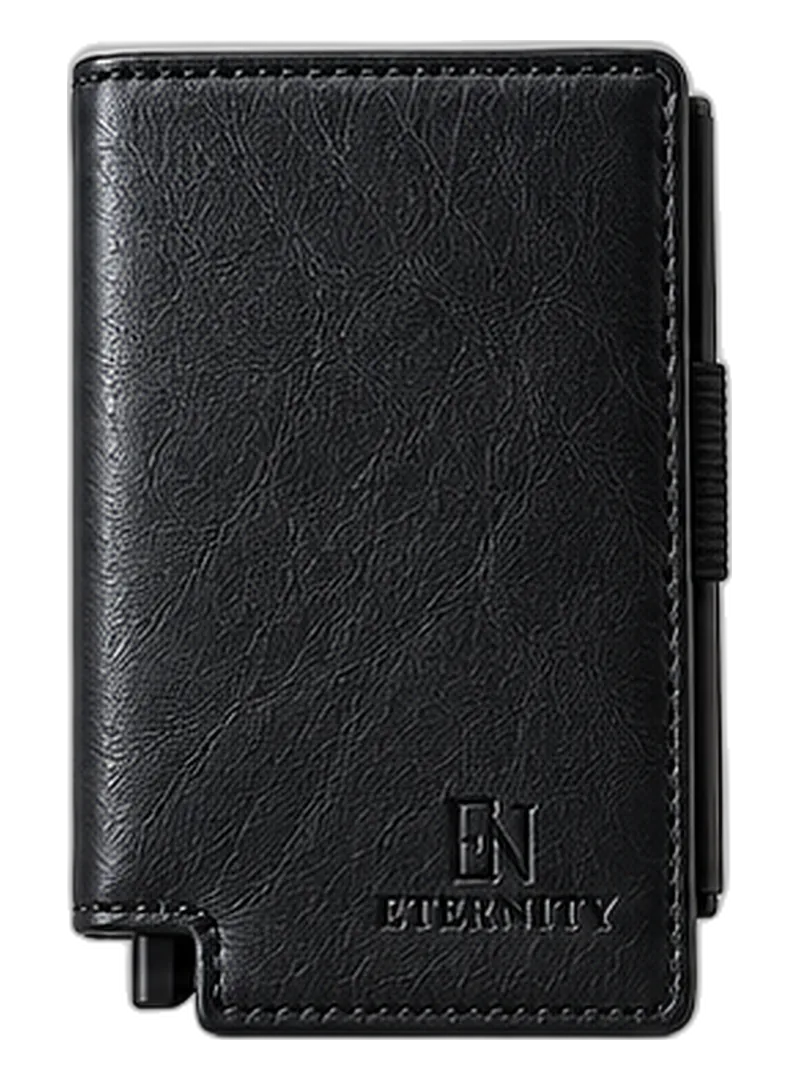 De Pop-up Wallet in Midnight Black